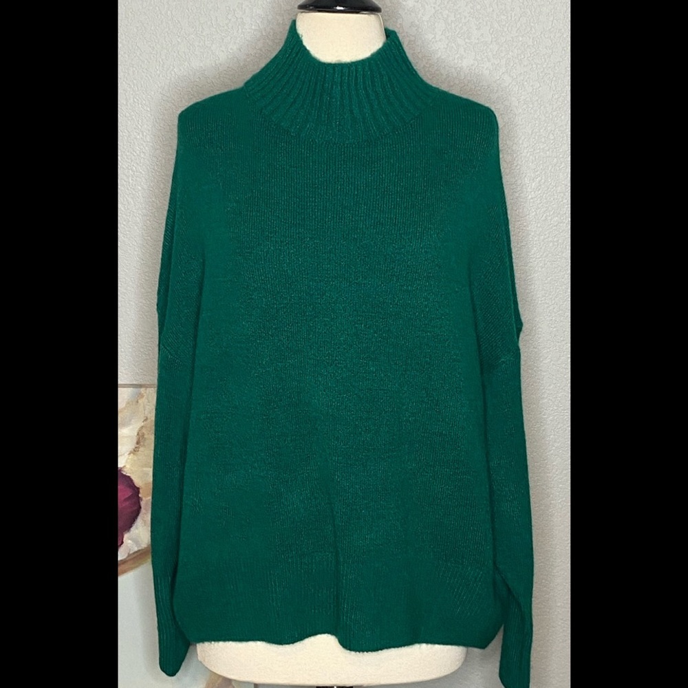 Express So Soft Jewel Mock Neck Sweater NWT L